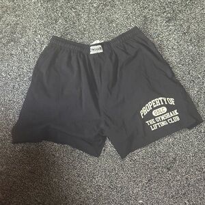 Gymshark Black Athletic Shorts with White Print